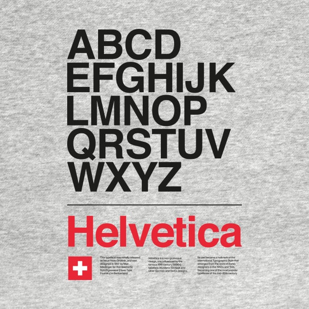 Helvetica Font Design - Helvetica Typeface Design. Typographic Design. by sub88